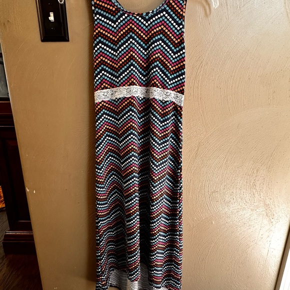 SWAK Blue and Pink Sleeveless Sundress - Picture 1 of 2